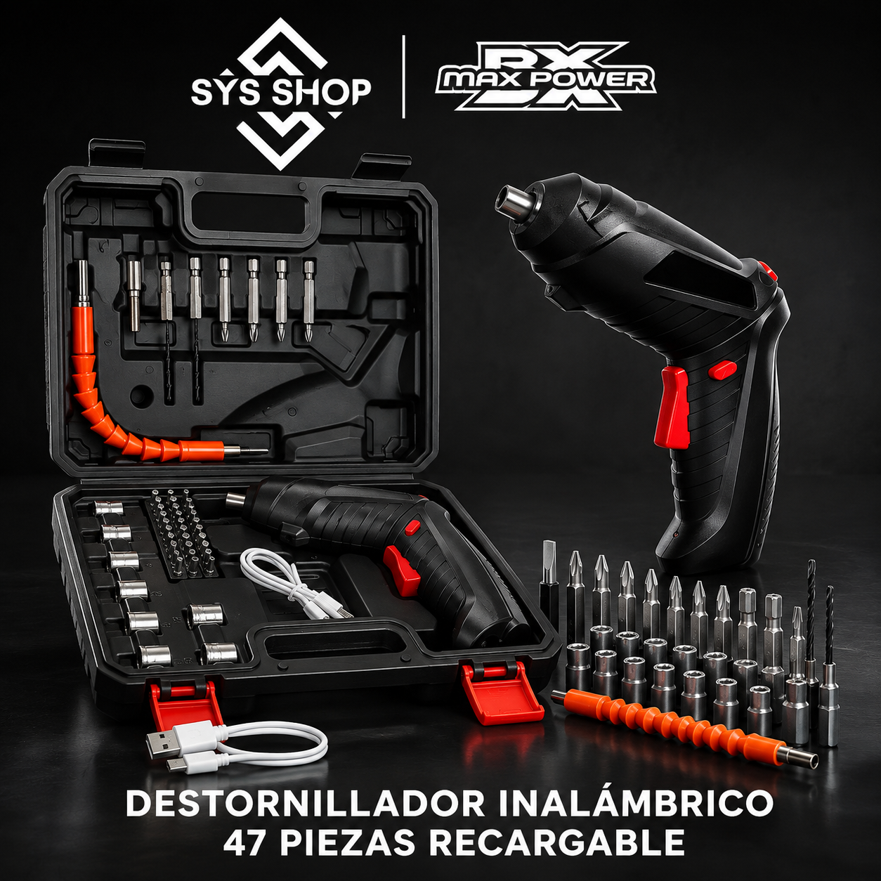 DESTORNILLADOR INALAMBRICO 47 PCS