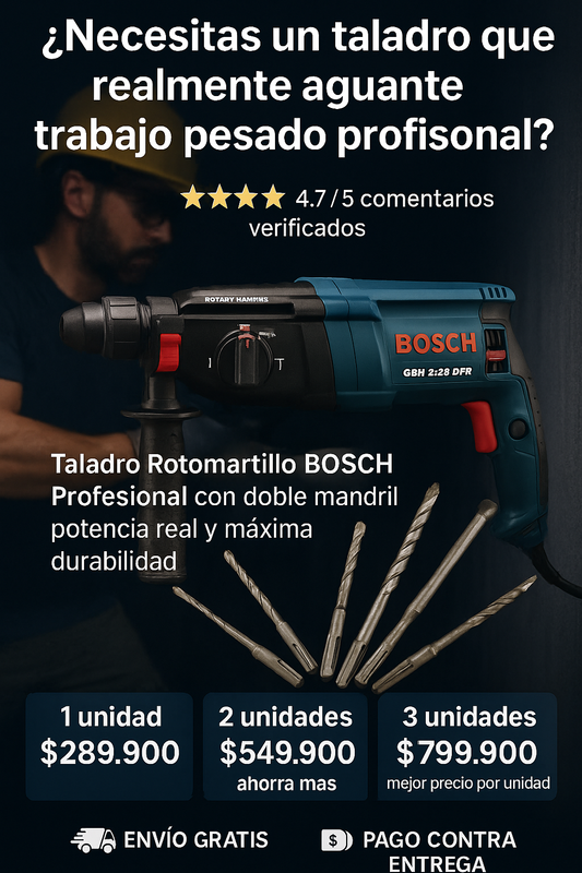 💥ROTOMARTILLO ELECTRICO DOBLE MANDRIL BOSCH💥