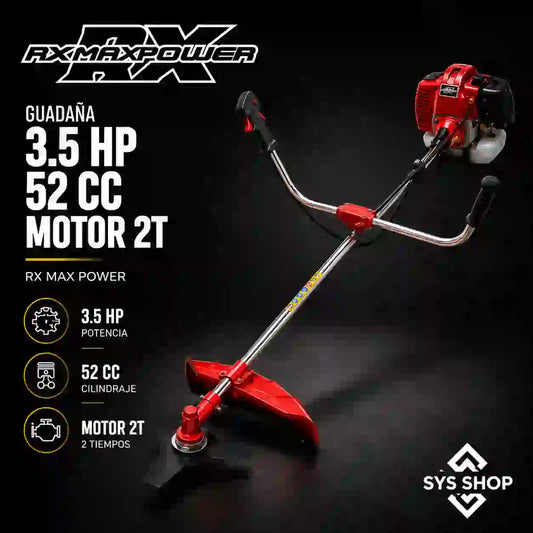GUADAÑA RX MAX POWER 3.5 CABALLOS MOTOR 2T 52 CC.