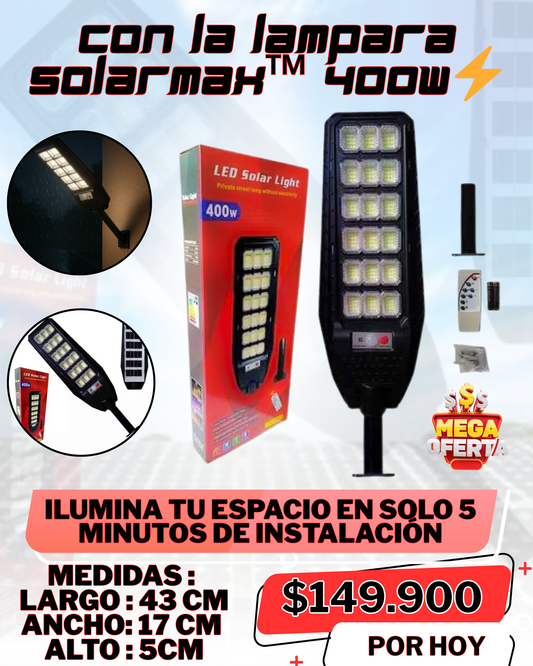 lampara solar 400 w