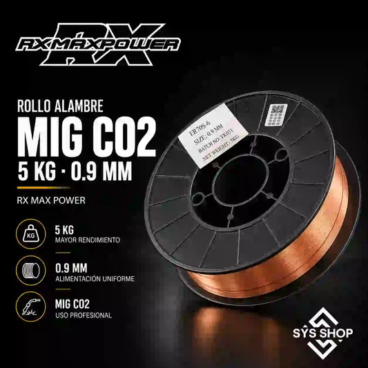 ROLLO ALAMBRE MIG CO2 5KG 0.9 MM A/C