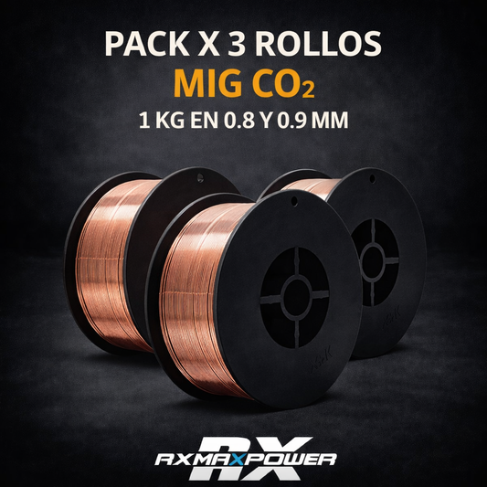 PACK X3 ROLLOS ALAMBRE MIG CO2 1KG EN 0.9 MM A/C