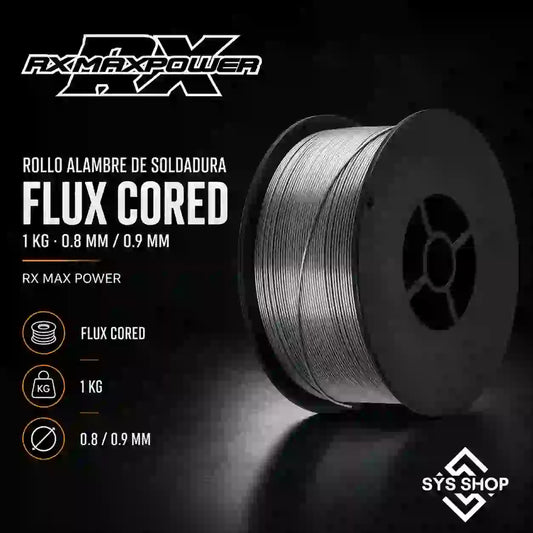 ROLLO ALAMBRE DE SOLDADURA 1 KG FLUX CORED 0.8MM Y 0.9 MM
